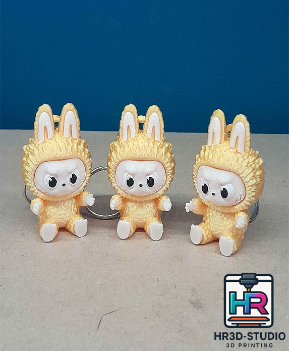 Porte-Clé Labubu – Multicolore Peint à la Main