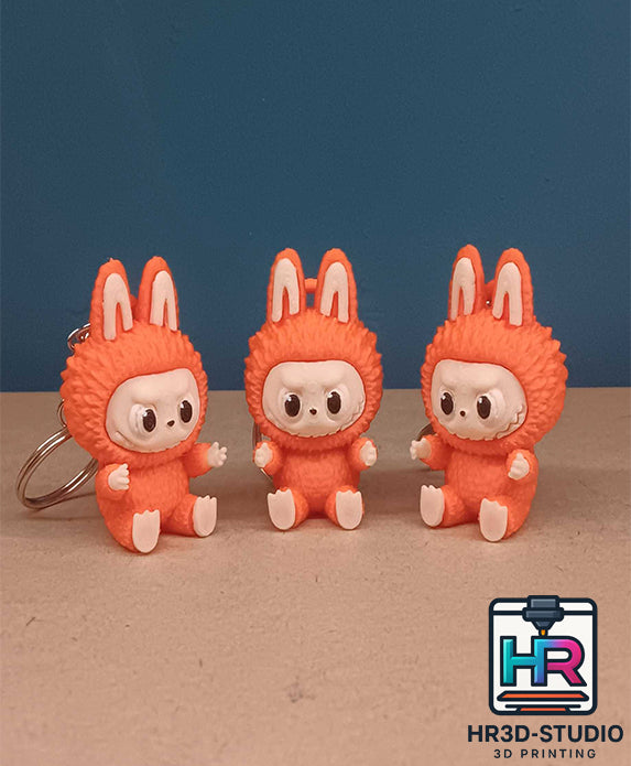 Porte-Clé Labubu –  Multicolore Peint à la Main