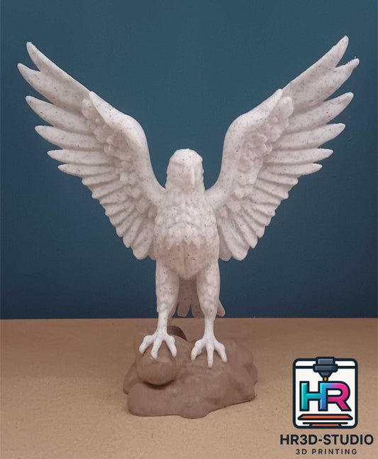 Statue d’Aigle – Effet Marbre – Impression 3D