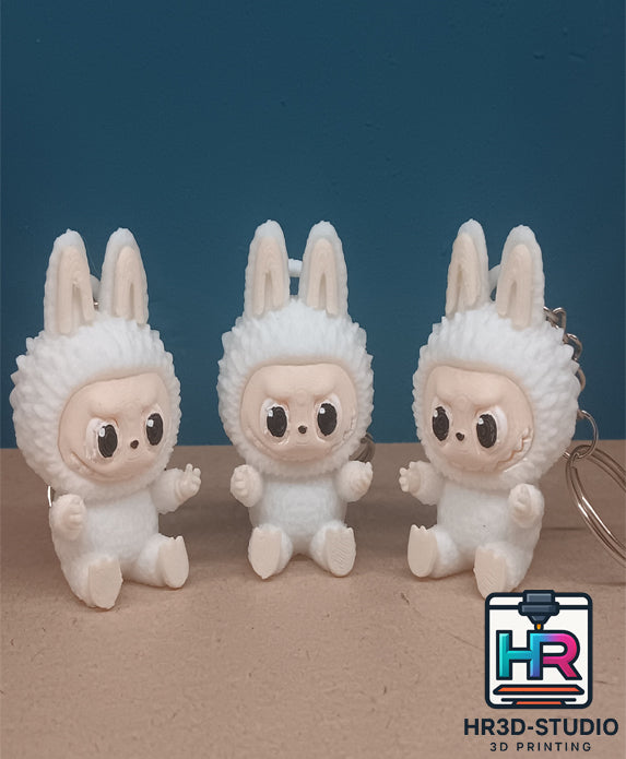 Porte-Clé Labubu –  Multicolore Peint à la Main