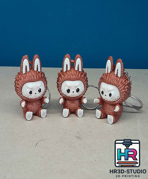 Porte-Clé Labubu –  Multicolore Peint à la Main