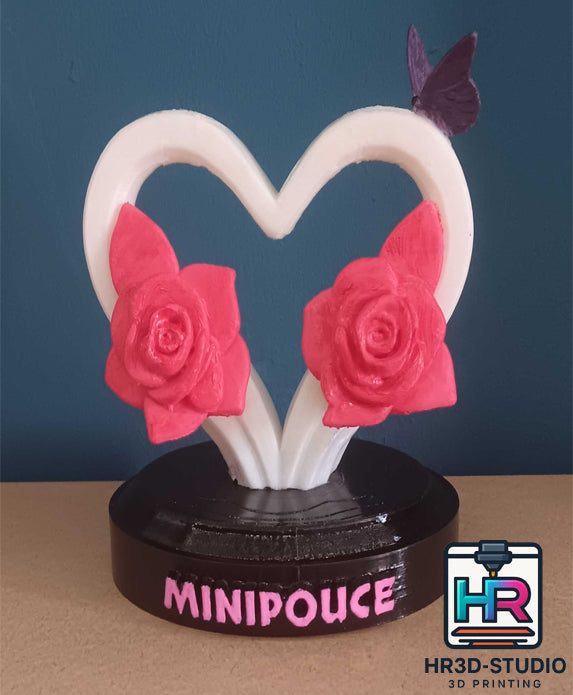 Rose avec Cœur – À peindre