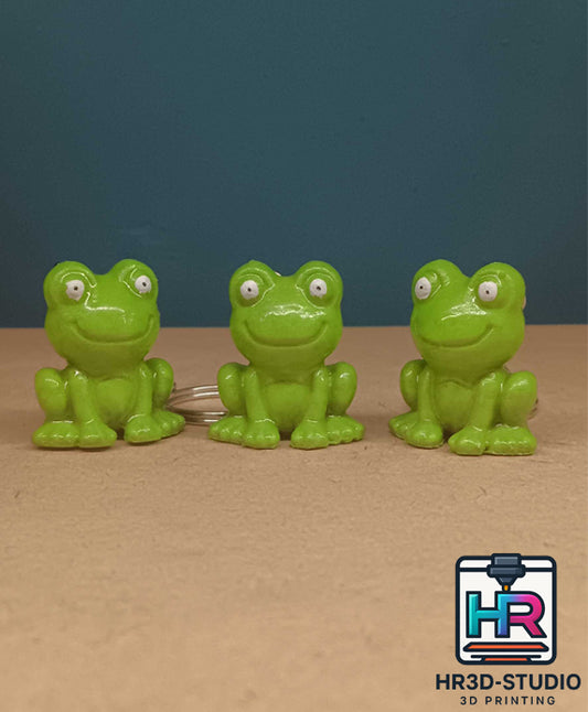 Porte-Clé Grenouille – Impression 3D Peint à la Main