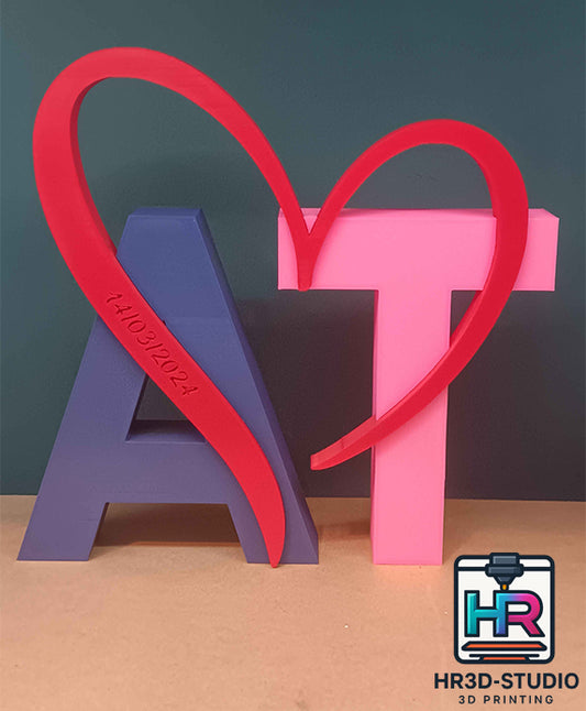 Cœur Décoratif avec Lettres Personnalisables