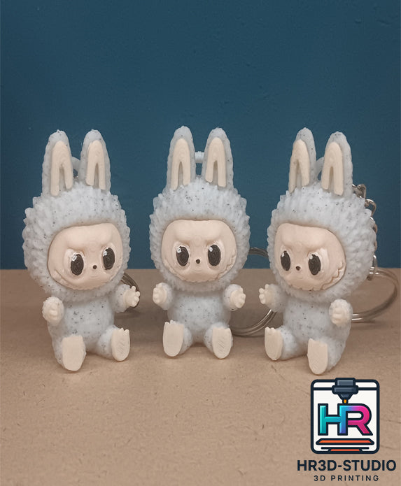 Porte-Clé Labubu –  Multicolore Peint à la Main