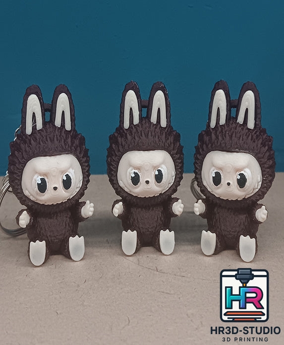 Porte-Clé Labubu –  Multicolore Peint à la Main