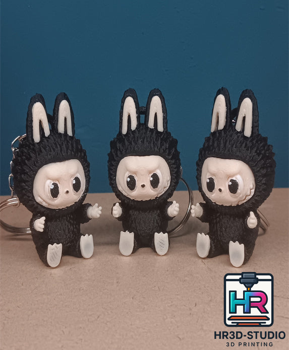 Porte-Clé Labubu –  Multicolore Peint à la Main