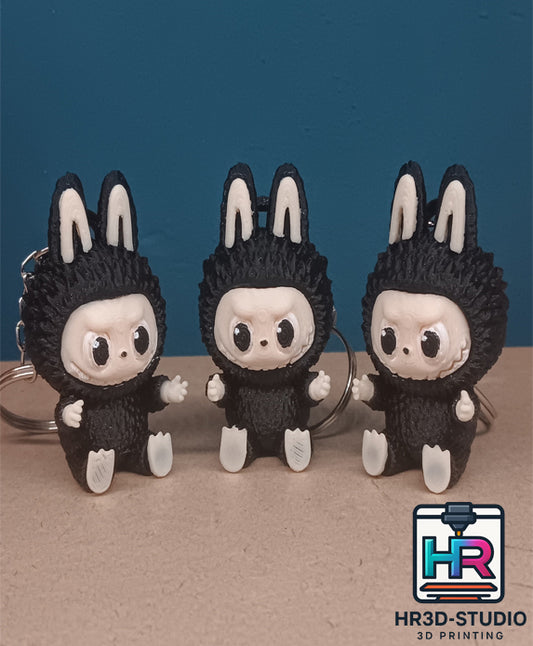 Porte-Clé Labubu – Impression 3D Multicolore Peint à la Main