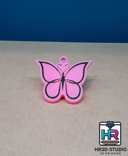 Porte-Clé Papillon avec Puce NFC – Lien Personnalisable