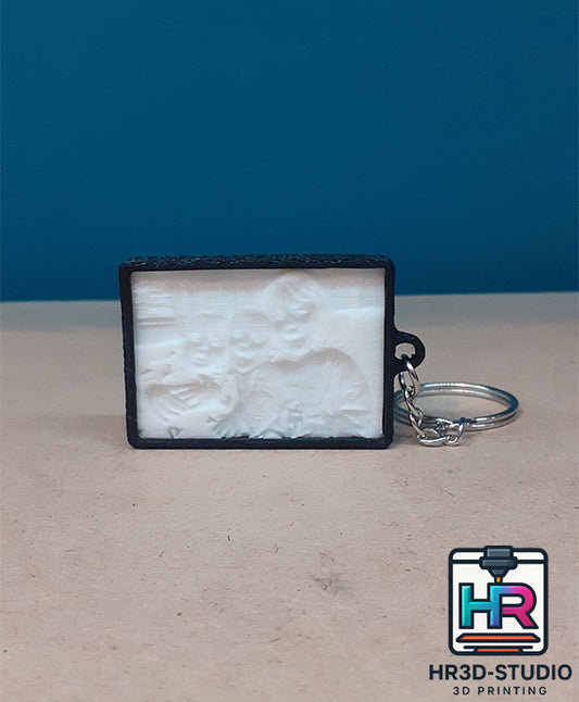 Porte-Clé Lithophanie Photo Personnalisé