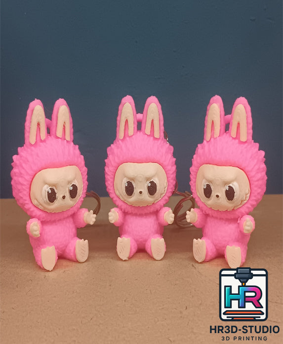 Porte-Clé Labubu –  Multicolore Peint à la Main