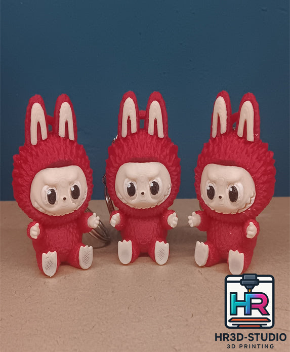 Porte-Clé Labubu –  Multicolore Peint à la Main