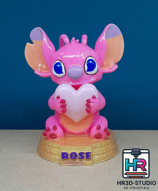 Figurine Stitch Angel Personnalisable – Impression 3D Peinte à la Main