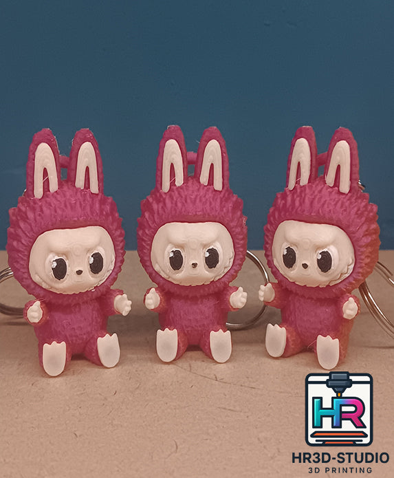 Porte-Clé Labubu –  Multicolore Peint à la Main